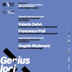 2026/01/14 - Genius loci. L’arte contemporanea italiana. Mito, storia, retorica